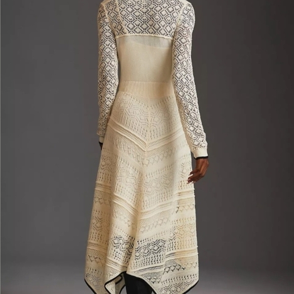 Anthropologie Victorian Cream Long Sleeve Maxi Dress XXL - Picture 2 of 12